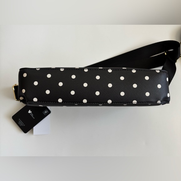 Bioworld Disney Minnie Mouse Black Polka Dot Crossbody Coin Pouch Set NWT - Picture 5 of 16
